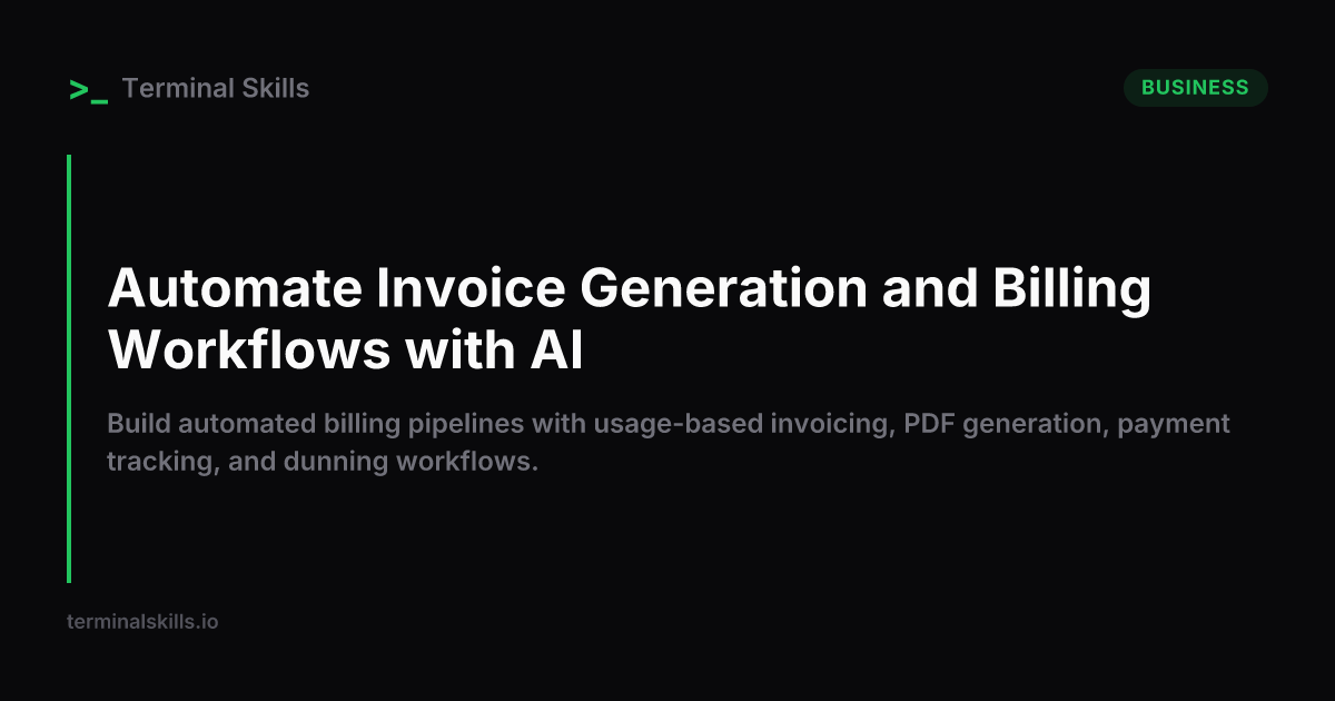 Automate Invoice Generation and Billing Workflows with AI — AI Workflow ...