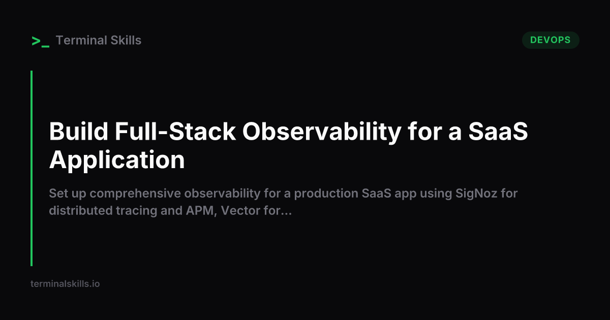 Build Full-Stack Observability for a SaaS Application — AI Workflow ...