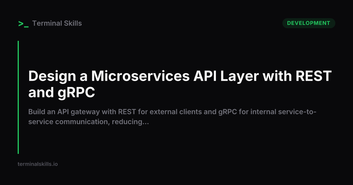 Design a Microservices API Layer with REST and gRPC — AI Workflow ...