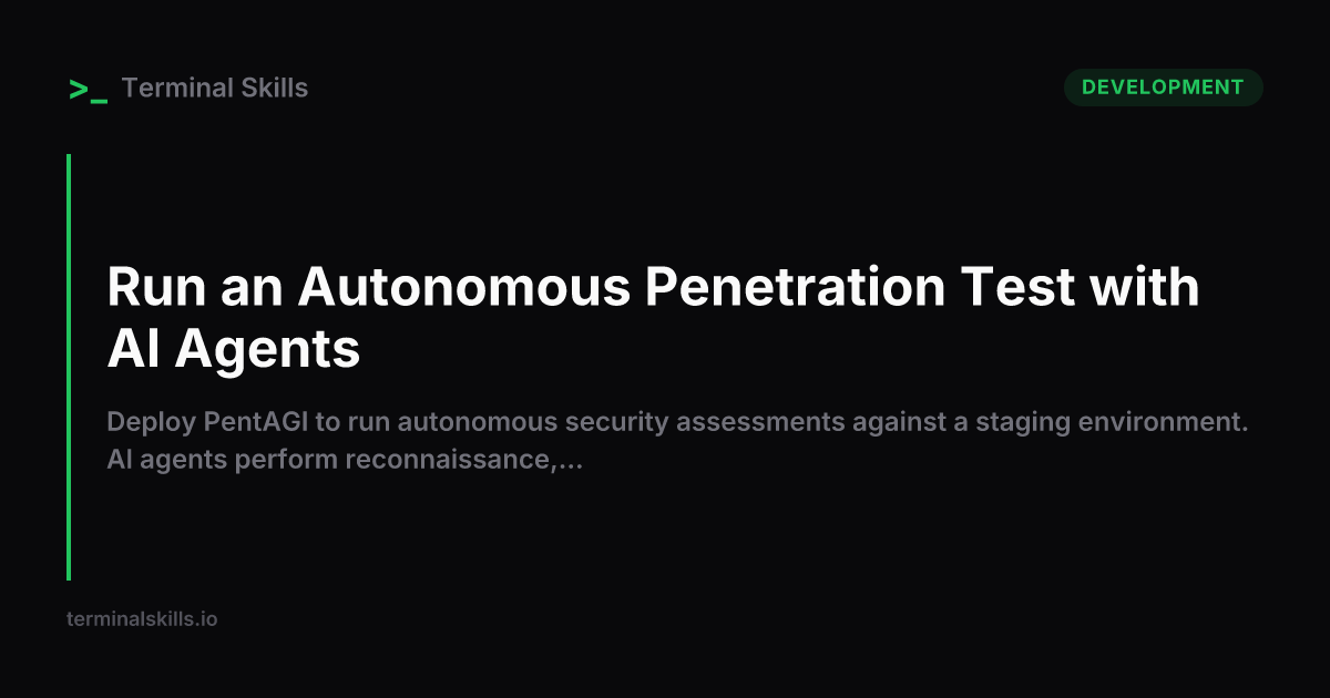 Run an Autonomous Penetration Test with AI Agents — AI Workflow ...